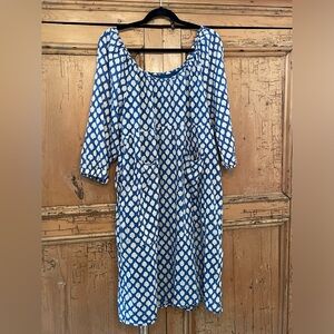 Emerson Fry India Collection Jasmine Market Dress Sisters Blue Organic size L